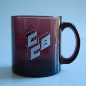 Vintage Coffee Mug Cup CCB Purple Glass